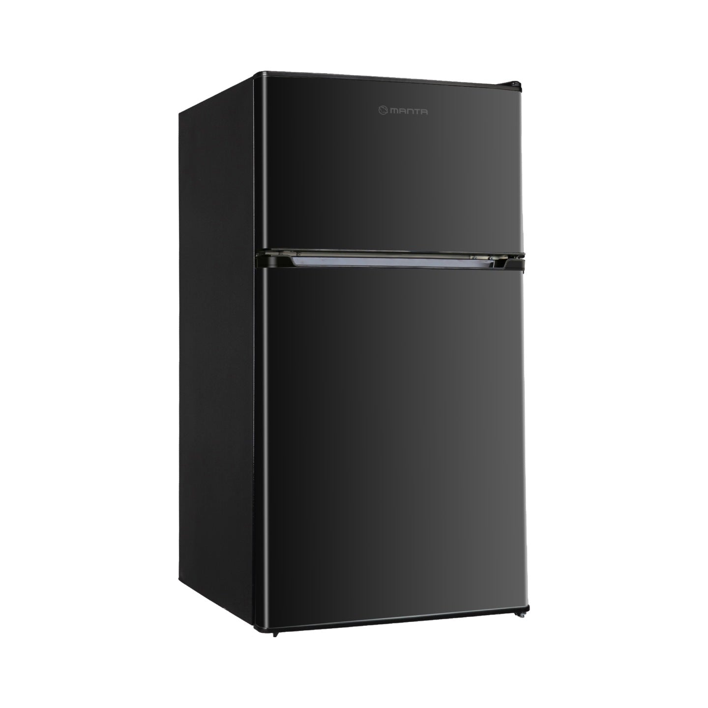 Manta LODÓWKA MAŁA chłodziarka zamrażarka hotelowa biurowa LED czarna 88l. 86cm