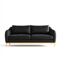 Sofa z tkaniny do użytku w salonie z drewnianą podstawą - 200 x 90 x 85