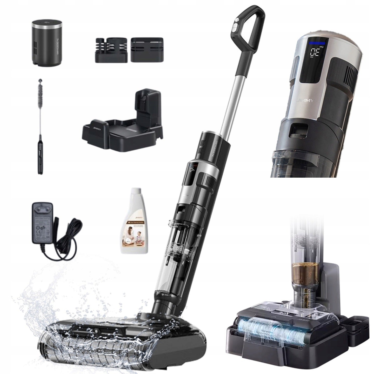Odkurzacz pionowy bezprzewodowy myjący JIMMY HW9 300W 15KPA