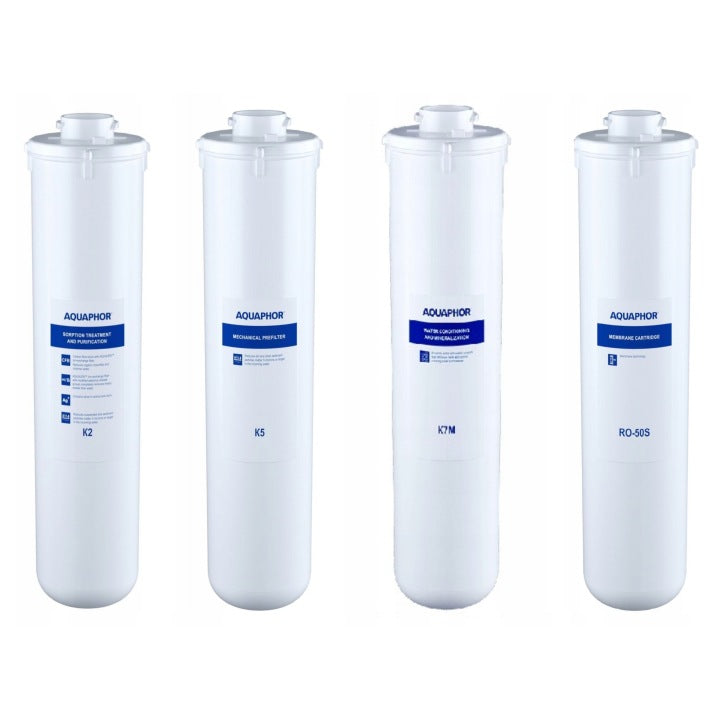 OdkryjAquaphor Komplet wkładów wymiennych do AQUAPHOR MORION K5, K2, K7M, RO-50S(Cristal H'/1'/Komplet wkładów wymiennych do AQUAPHOR MORION K5)