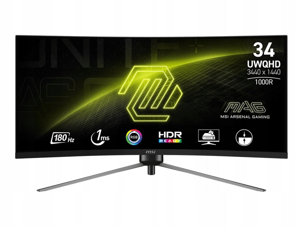MSI Monitor LED MSI MAG 345CQR 34  3440 x 1440 px 180 Hz 1 ms(Monitor LED MSI MAG 345CQR 34  3440 x 1440 px 180 Hz 1 ms)