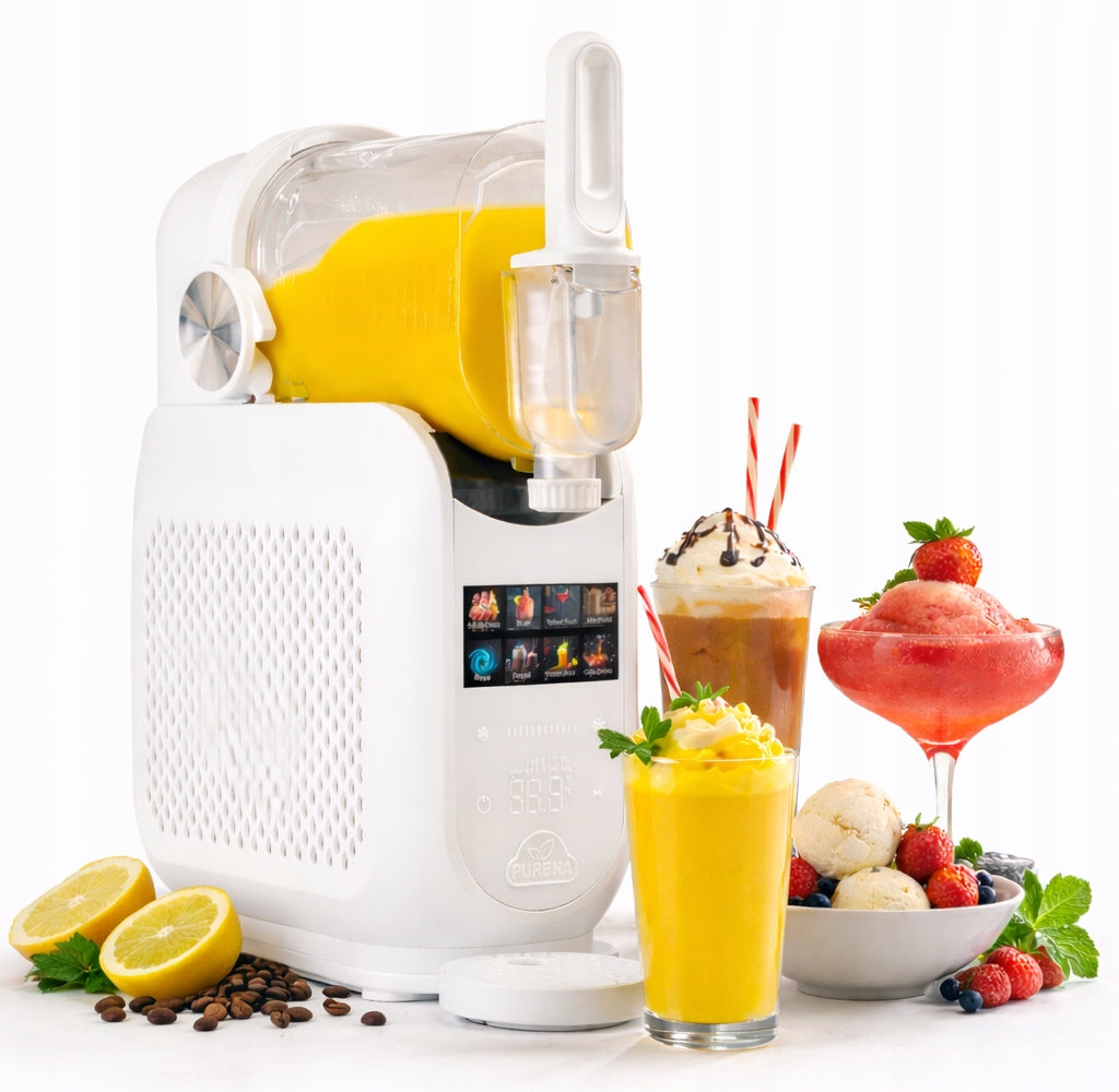 Maszyna do lodów kawa mrożona slushy milkszejk Purena+ZESTAW STARTOWY BIAŁA