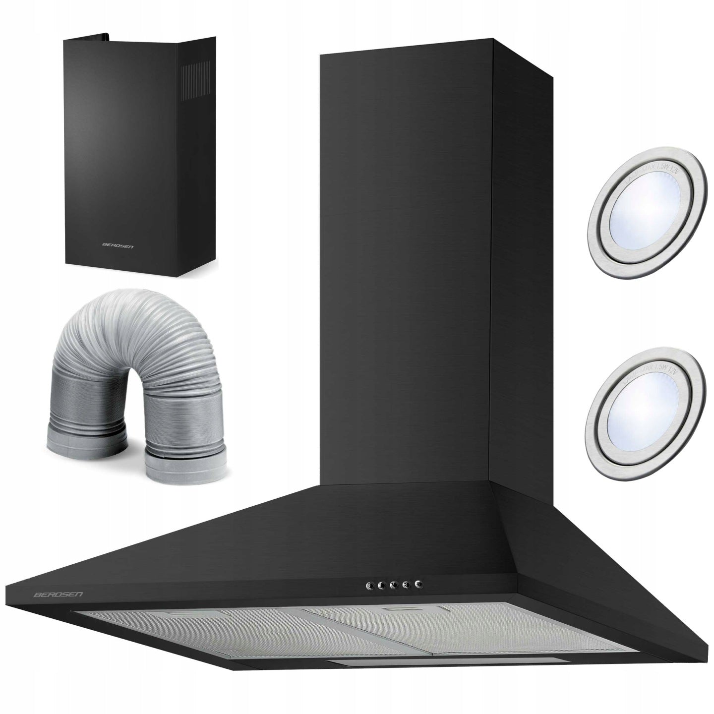 Berdsen OKAP KUCHENNY 60cm KOMINOWY +RURA +KOMIN BT-214(59，5 cm/OKAP KUCHENNY 60cm KOMINOWY +RURA +KOMIN BT-214)