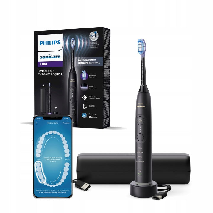 Philips Szczoteczka soniczna Philips Sonicare HX7421/01 7100 aplikacja etui czarna(Szczoteczka soniczna Philips Sonicare HX7421/01 7100 aplikacja etui czarna')